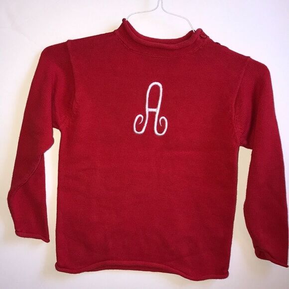 Patsy Aiken/Chez Ami Girls red sweater, “A”, large - Picture 1 of 4